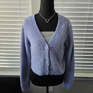 Colsie Lavender Textured Cardigan
